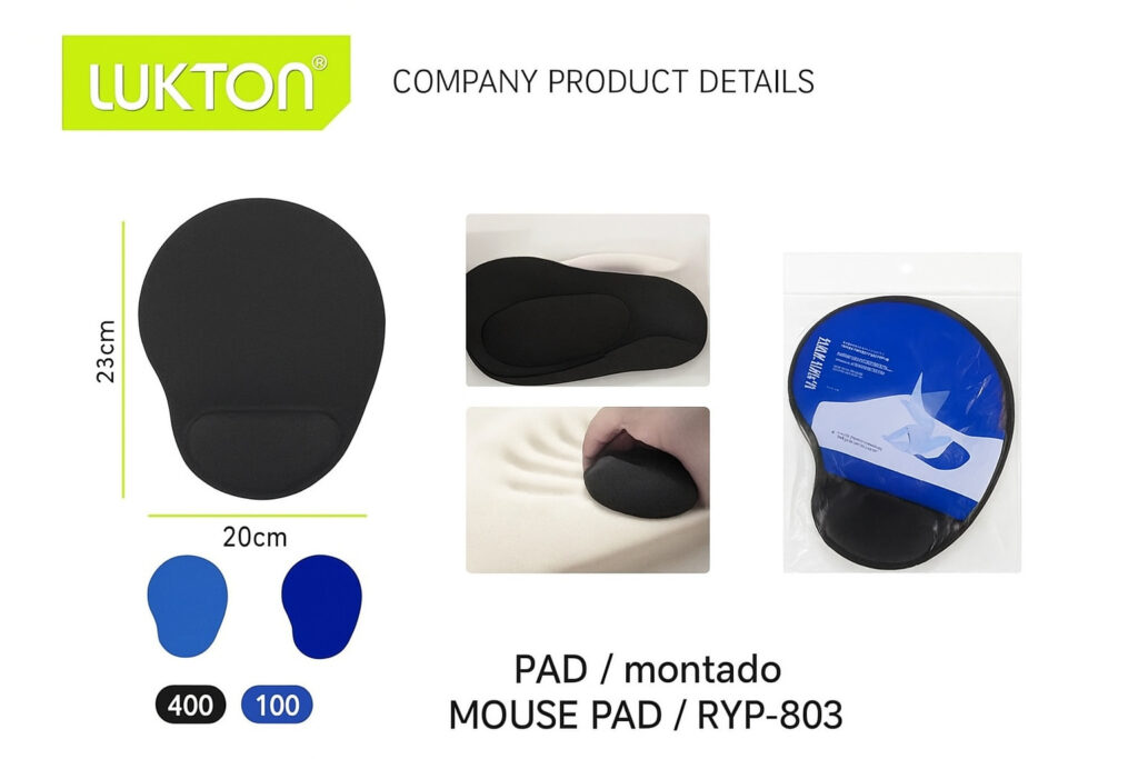 Mouse Pad Ergonômico com Apoio de Pulso 24cm